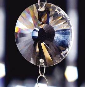 C40051  Crystal Disc Without Ring 45mm 1 Hole